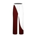 thumbnail image 3 of Fashion YLSDY Color Block Print Mens Pajama Pants Elastic Drawstring Bottoms with Pockets-Comfy Soft Mens Lounge Pj Long Pants Red S, 3 of 4