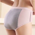 thumbnail image 4 of Siminsem Leak Proof Period Underwear High Waisted Women's Cotton Postpartum Panties Menstrual Heavy Flow Briefs 3 Pack, Pink,XL, 4 of 9