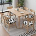 thumbnail image 6 of Classic Leopard Print Seat Covers for Dining Room Chairs Set Of 6,Stretch Printed Washable Chair Seat Cover with Elastic Ties and Button,Removable Waterproof Couch Cushion Covers, 6 of 6