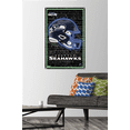 thumbnail image 2 of NFL Seattle Seahawks - Neon Helmet 23 Wall Poster with Push Pins, 22.37" x 34", 2 of 5