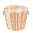 thumbnail image 4 of Vaporera de arroz de madera Contenedor para almacenar arroz Fácil de limpiar Práctico y conveniente Olla arrocera Cubo de arroz para platos de sum Medio, 4 of 9