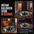 thumbnail image 3 of 3D Halloween Rug, Novelty Ghost Skeleton 3D Optical Illusion Rugs | Candy Corn Abyss Quilted Round Mat with Spooky Depth Design Crystal Velvet Soft & Durable Fabric Non-Slip(24INCH Ghost), 3 of 6