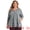 Gray, variant on DARING DIVA Women's Plus Pocket Notch Neck Long Sleeve Blouses 1X Gray
