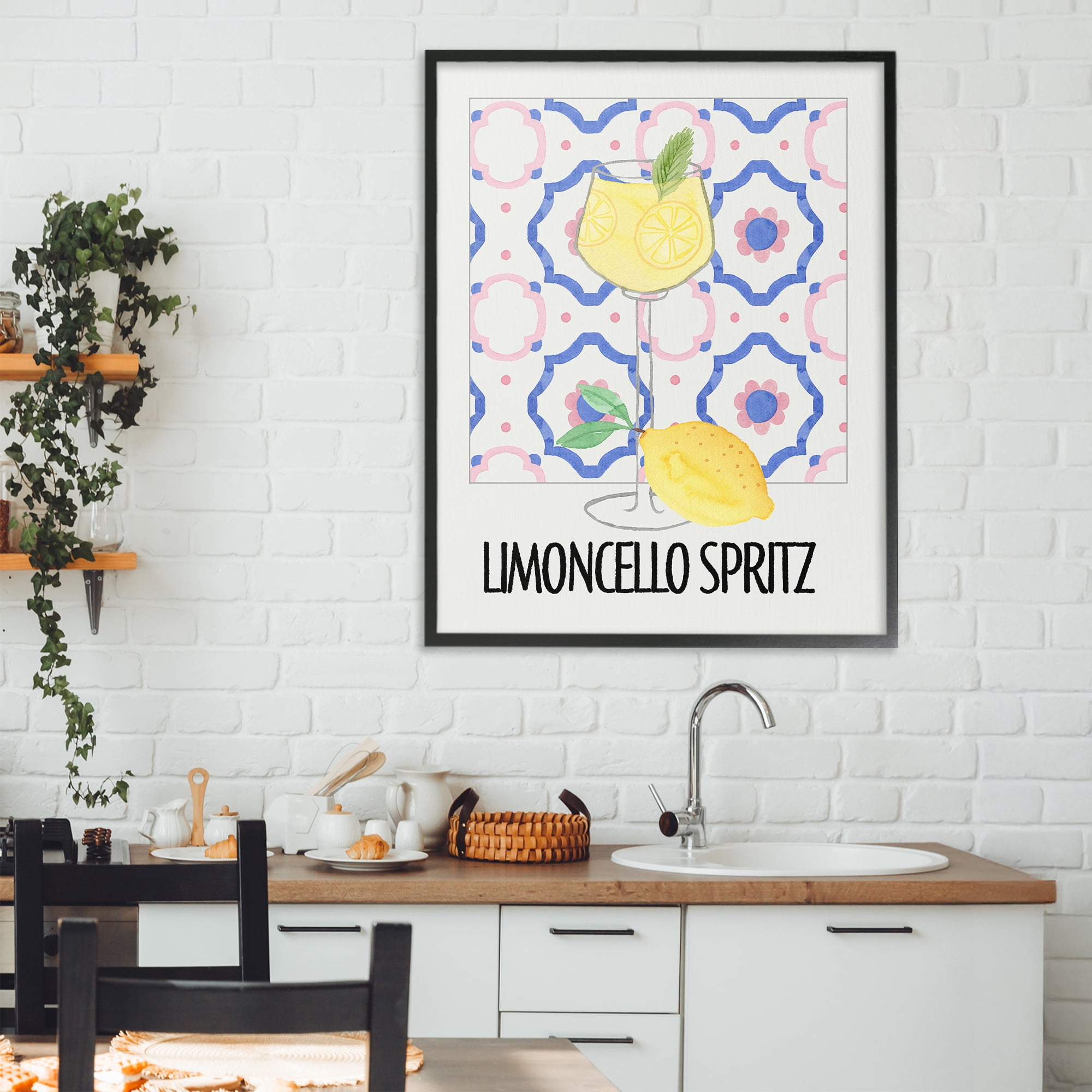 Stupell Industries Italy Spritz on My Mind Black Framed Giclee Art, design by Nina Jacobs