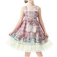 thumbnail image 1 of Odeerbi Vestidos de Princesa Con Tirantes Para Niñas Vestido Floral Para Niñas Retro Vintage Granja Estilo Rural, 1 of 4