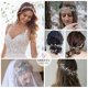 thumbnail image 3 of Diadema de boda dorada, tocado bohemio para piezas de cabello nupcial, accesorios para el cabello de boda con Halo de flor de vid de perla de cristal kaili Sencillez, 3 of 3
