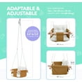 thumbnail image 4 of Baby Swing, Wooden Hanging Swing Seat Chair with Safety Belt, Durable Baby Swing Chair, Outdoor and Indoor Swing for Kids, Mounting Hardware Included, 4 of 13