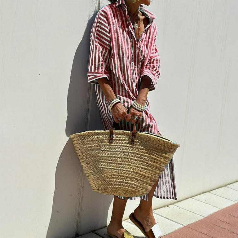striped button up midi dress Blue & White Striped Button Front Midi Dress Moda Boutique