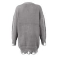thumbnail image 5 of Women's O-neck Oversized Sweaters Long Sleeve Pullover Loose Chunky Knit Jumper for Winter Season, Casual and Comfortable Fashion Top,Gray,S, 5 of 7
