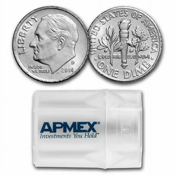 2014-D Roosevelt Dime 50-Coin Roll BU