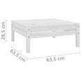thumbnail image 5 of vidaXL Patio Footstool White Solid Pinewood, 5 of 6
