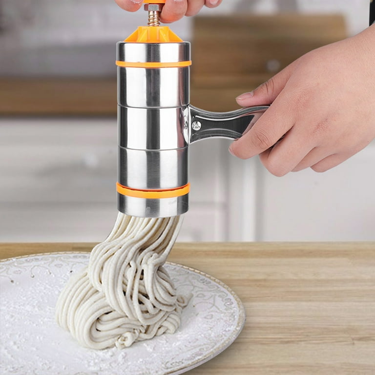 Pasta Maker Noodle Press Household Manual Stainless Steel Pasta Maker  Noddles Presser Making Machine With 7 Molds 
