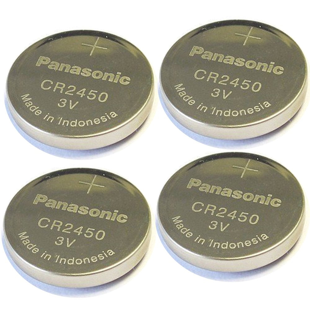 4pcs Panasonic Cr2450 3v Coin Lithium Battery, REMOTE KEYLESS ENTRY