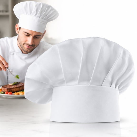 Deally 1 Pcs Chef Hats for Men, Chef Hat, Adjustable Elastic Cooking Kitchen Chef Caps for Women, Baker, Kitchen, Halloween, Christmas Cook