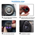 thumbnail image 3 of Cubierta del botón de encendido del motor del coche, parada de arranque (rojo), botón de arranque, anillo protector interior del coche, cubierta del botón del interruptor, pegatinas decorativas universales antiarañazos brillar Electrónica, 3 of 5