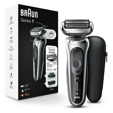 Braun Series 7 7025s Flex Rechargeable Wet Dry Men's Electric Shaver with Beard Trimmer