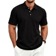 thumbnail image 2 of Men's Quick Dry Tactical Polo Shirt, Lightweight Breathable Performance Polo, Short Sleeve UPF 50+ Outdoor Golf Shirt Black 2XL, 2 of 9
