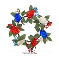 thumbnail image 3 of MTBLYS Independence Day Wreath 15.75 Inch Plastic Artificial Floral Decor Front Door Hanging Window Porch Home Holiday Use, 3 of 6