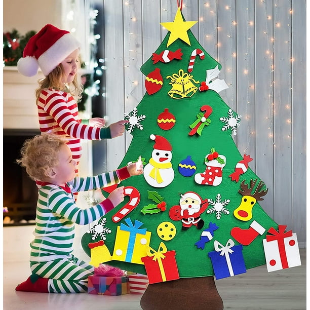 Felt Christmas Tree for Toddlers DIY Decorating Christmas Trees Isn't just  for MOM! Now Baby can Help Too! Your Toddler and Kids Will Love to Hang on  Wall and Decorate it with