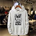 thumbnail image 7 of Chess Skull  Men‘s Fashion Casual Long Sleeved Hooded Loose Plus Size Pullover Hooded Street Sweatshirt, 7 of 7
