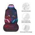 thumbnail image 4 of Wukai Cool Wolf Head Full Set Car Seat Covers with Soft Padding Universal Auto Front Seats Protector and Cushion Mat, 4 of 5