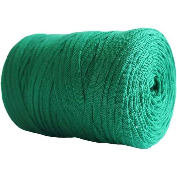 Zhuge 250g 8.1oz Soild Color Fancy Yarns DIY Bag Handbag Carpet Cushion Cotton Cloth T-Shirt Yarn Knitting Crochet Yarn Pet Cave Basket Crochet Bag Fabric Yarn, Green