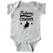 Inktastic Future Cowboy Western Gift Infant Short Sleeve Bodysuit Male Heather Grey 12 Months