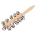 thumbnail image 3 of Wooden Bell Stick, Cognitive Training Handle Bell Stick Clear Sound  For Schools, 3 of 8