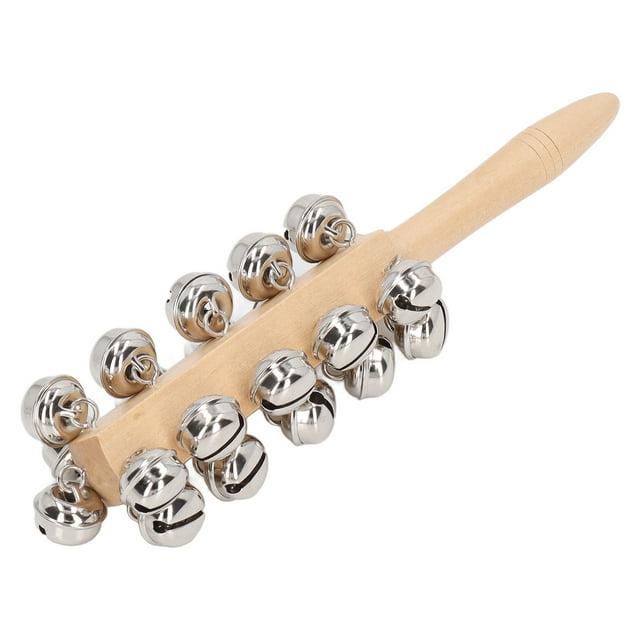 Wooden Bell Stick, Wear Resistant Cognitive Training 21 Bells Edges Handle Bell Stick Birch For Schools