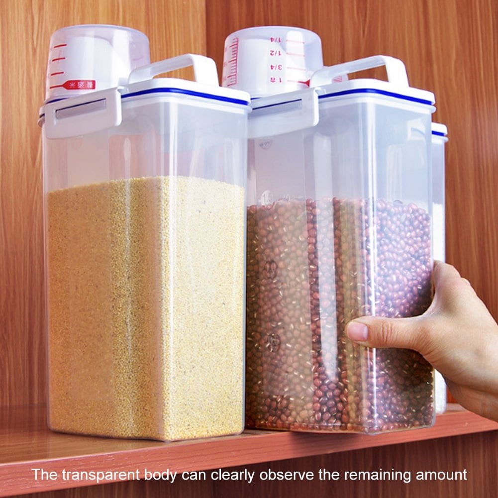 Airtight Food Storage Container, 2kg Capacity Rice  Flour Keeper, <span Style="background:red"></span> Proof Design