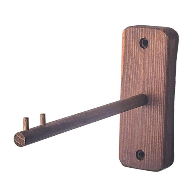 Soporte de carillón de viento para colgar plantas, multifuncional, rústico, resistente, de madera, para pared café