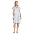 thumbnail image 3 of Casual Nights Women's Flowery Short Sleeve Nightgown, 3 of 5