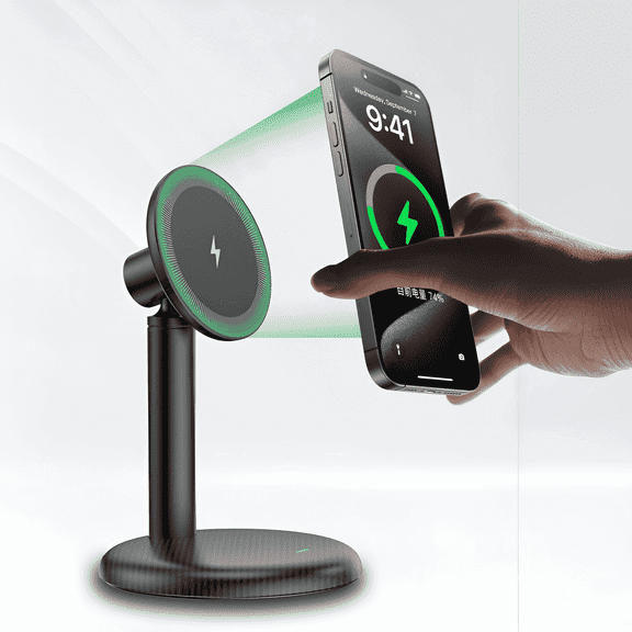 Magnetic Wireless Charger Stand 15W Fast Mag-Safe Charger for iPhone 17/ 16/15/14/13/12 Series Magnet Wireless Charging Station/Pad
