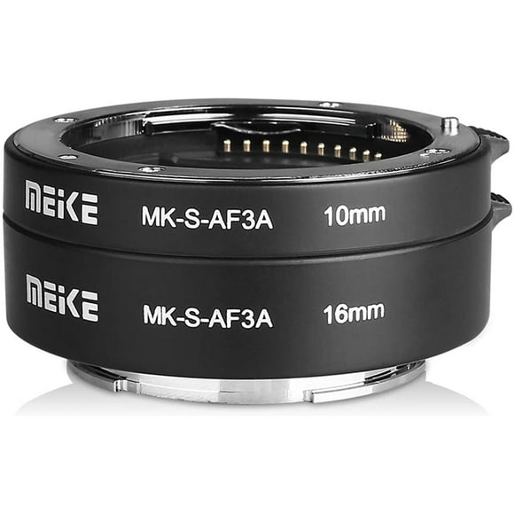 Meike MK-S-AF3A Bague Adaptateur de Tube d'Extension AF Auto Focus Macro pour Appareil Photo Sans Miroir Sony E-Mount FE-Mount A7 NEX