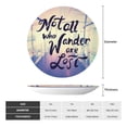 thumbnail image 2 of Bingfone Not All Those Who Wander Are Lost Print Bone China Dinner Decorative Plates,Handmade Ceramic Dinner Plate with Stand for Home Club-8in, 2 of 6