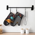 thumbnail image 6 of Cauagu Solar System Paper Art Print Oven Mitts 2 Piece Set,BBQ Gloves Grilling Gloves Kitchen Silicone Oven Gloves Heat Resistant Oven Mitts for Barbecue Cooking & Baking, 6 of 6