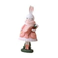 thumbnail image 4 of Estatua de conejo de Pascua lindo adorno de ornamias de Pascua linda figura de conejo de dibujos animados para festival de sala de estar de escritorio Estilo a, 4 of 8