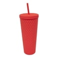 thumbnail image 3 of Vaso con Popote Mainstays de Plástico Diseño Diamante Varios Colores 770 ml, 3 of 4