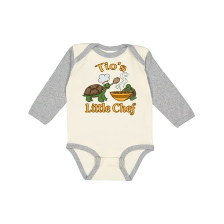 

Inktastic Tio s Little Chef with Cute Turtles Gift Baby Boy or Baby Girl Long Sleeve Bodysuit