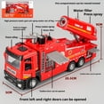 thumbnail image 6 of Children's Alloy Fire Truck Toy That Can Spray Water Suitable for Backyard Fun, 6 of 7