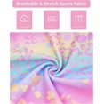 thumbnail image 5 of Gymnastics Leotards for Girls, Sleeveless U Shape Neck Sparkly Dance Unitards with Shorts and Hair Toddler Leotard for Age 5-10, 5 of 5