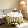 thumbnail image 6 of Round Tablecloth, Washable Table Cover, Stain Resistant Polyester Tablecloth for Coffee Table, Dining Table, Living Room, Bedroom, 6 of 7