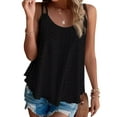 thumbnail image 3 of UVN Spaghetti Strap Tank Tops for Women Summer Sleeveless Tops Eyelet Embroidery Flowy Shirts Scoop Neck Loose Cami, 3 of 9
