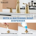 thumbnail image 4 of Boyel Living Kitchen Faucet 3-Spray Patterns 1.8 GPM Pull Down Spout,Single Handle Kitchen Sink Faucets with Soap Dispenser in Brushed Gold, 4 of 11