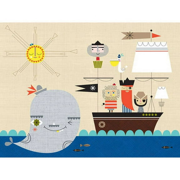 Oopsy Daisy's Redbeard & Crew Canvas Wall Art, 24x18