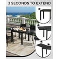 thumbnail image 5 of Emorefun Outdoor Expandable Dining Table, 31.5"-63" Rectangular Dining Table for 4-6 Person, Dark Gray, 5 of 7