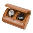 thumbnail image 1 of Estuche de viaje para reloj Uxcell para hombres, estuche de cuero para reloj, caja de almacenamiento portátil para reloj para Navidad, cumpleaños y aniversario, 2 ranuras (marrón), 1 of 7