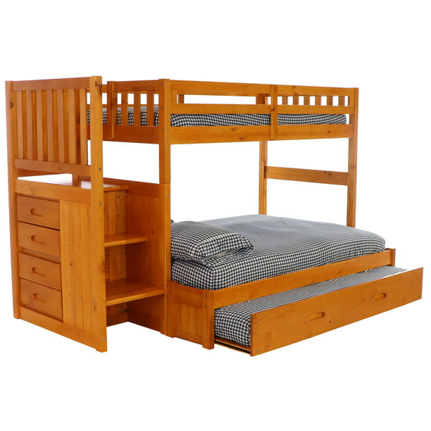 American Furniture Classics Model 2114, Discovery World Furniture Mission Stair Stepper Bunk Bed
