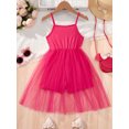 thumbnail image 6 of HWJAD 1-8 Years Baby Girls Spaghetti Strap Dress Toddler Princess Dresses Kids Tulle Casual Sundress Summer Dress, 6 of 6