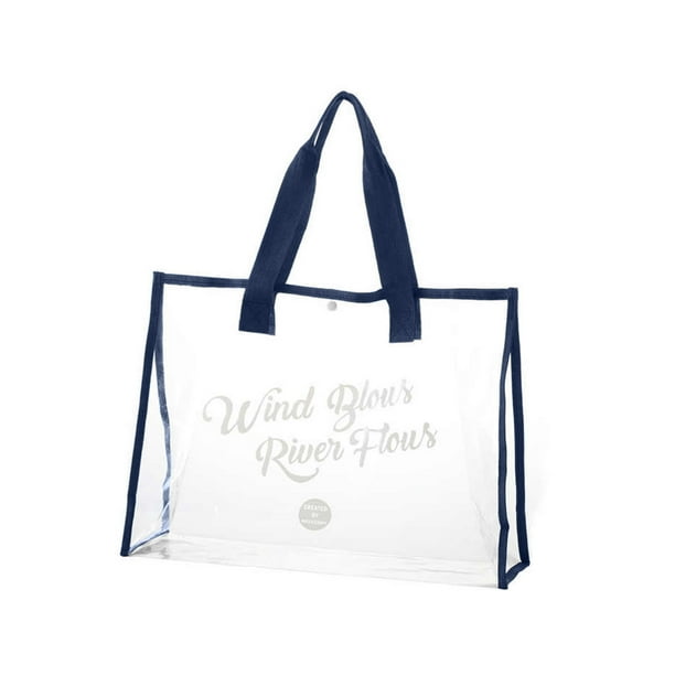 Bolsas de Playa para Mujeres Bolsa de Natación de Gran Capacidad, Bolsa de Almacenamiento de Mano Transparente Visible, Bolsa de Lavado de Pvc Espesada, Bolsa de Playa Portátil Bolsa de Playa Grande